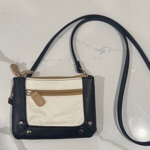 Y2K Mini Black and Cream Crossbody Bag